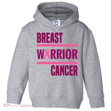 Breast Warrior Cancer Ribbon Toddler Hoodie