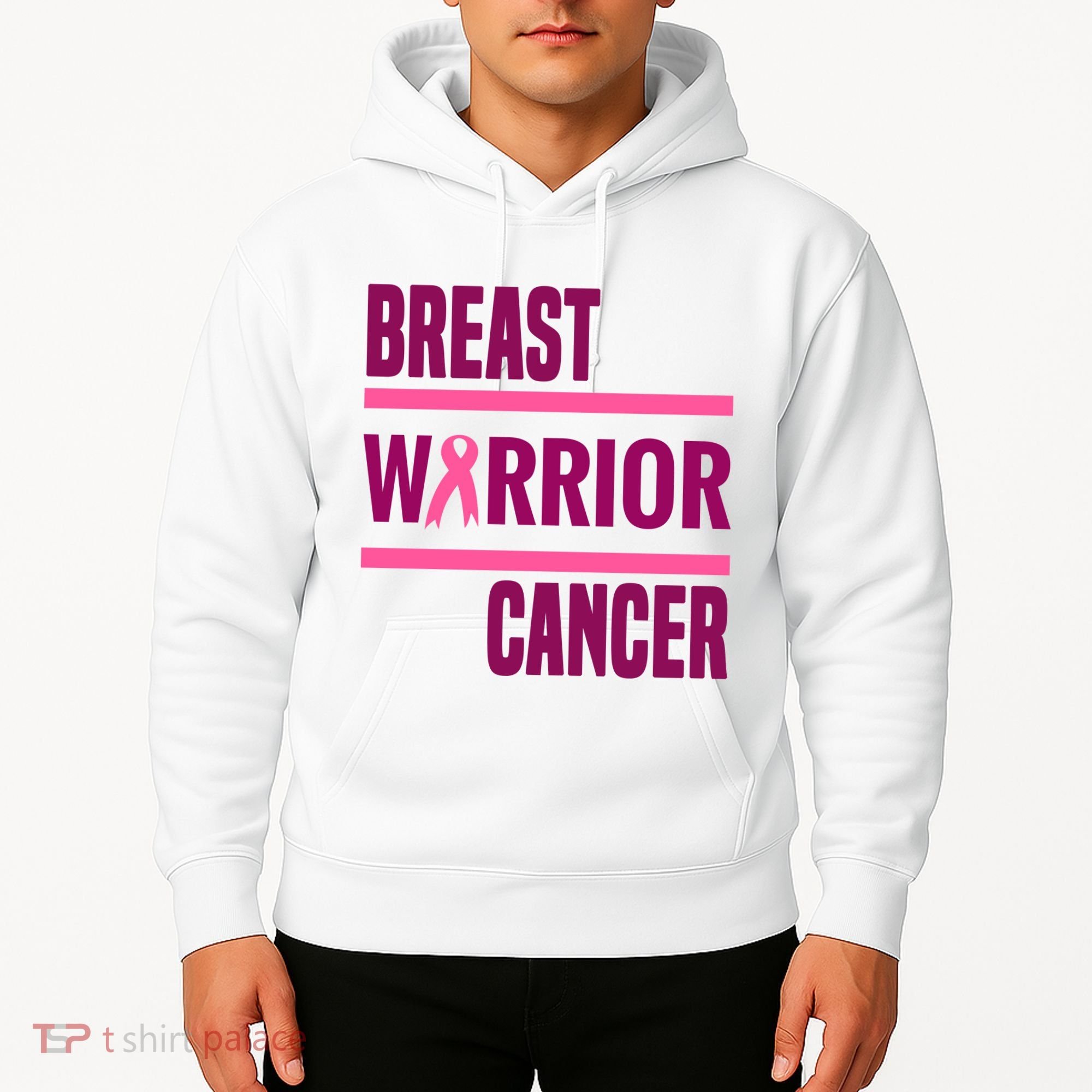 Breast Warrior Cancer Ribbon Hoodie