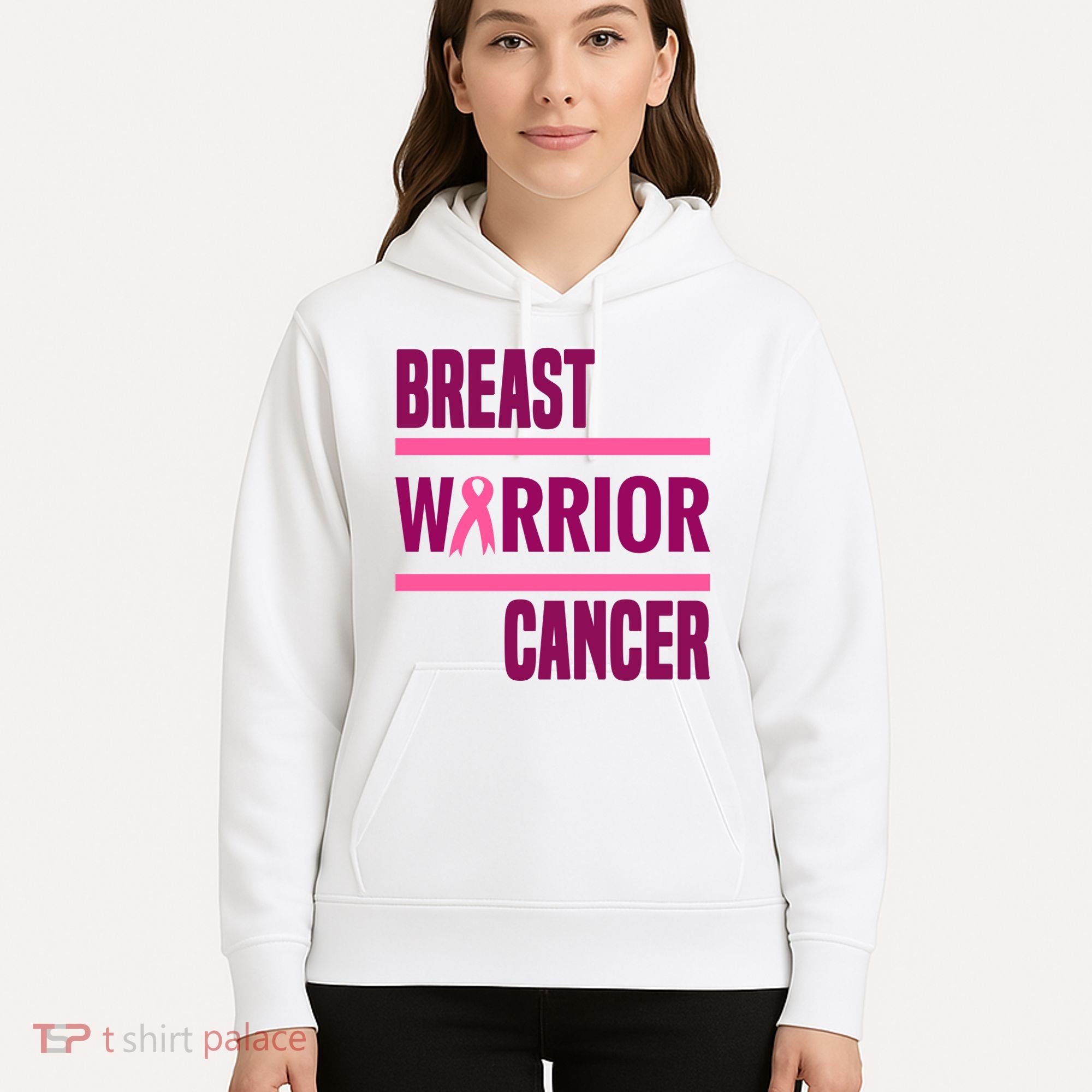 Breast Warrior Cancer Ribbon Hoodie