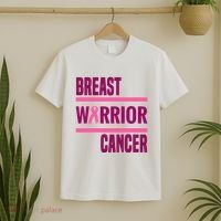 Breast Warrior Cancer Ribbon T-Shirt thumb 2