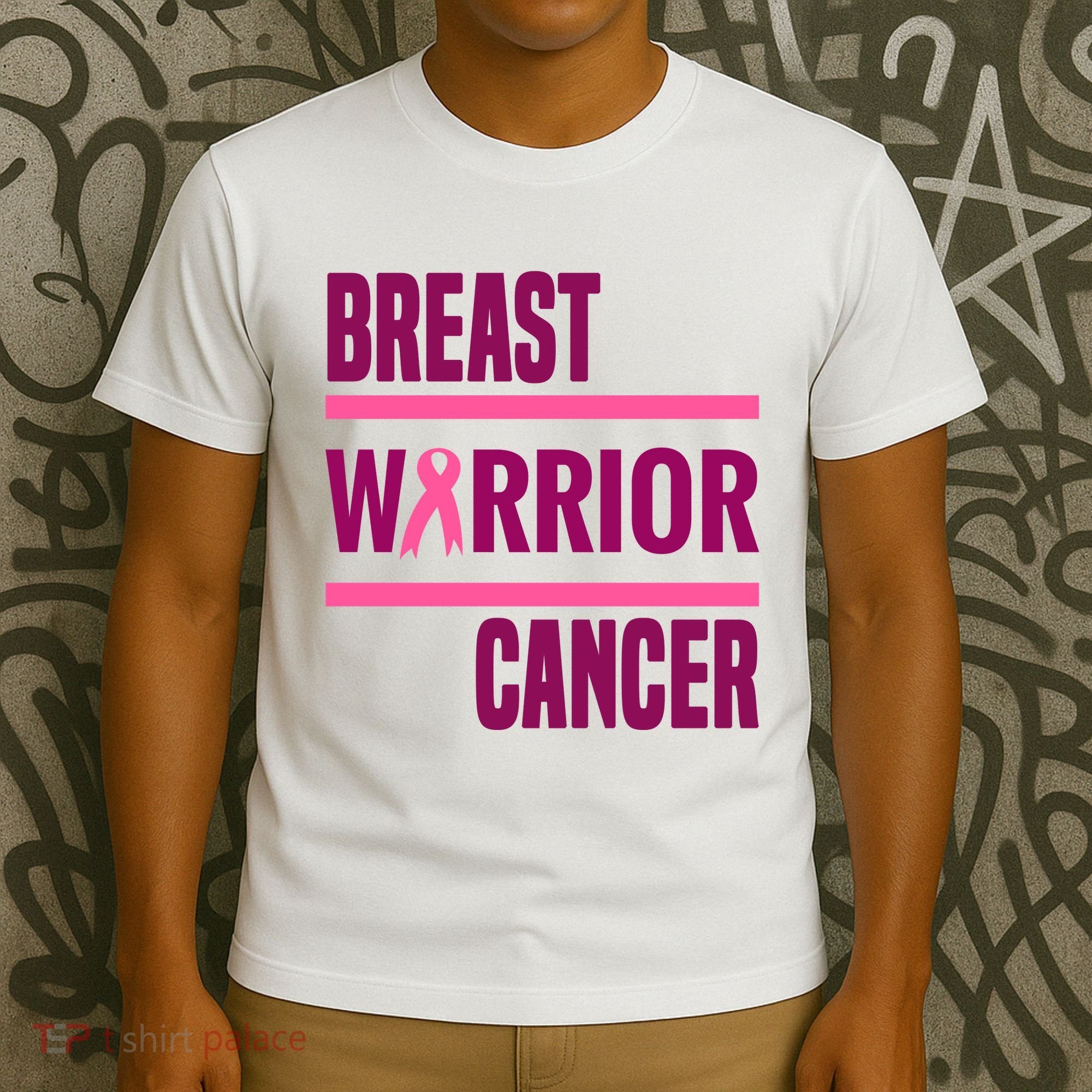 Breast Warrior Cancer Ribbon T-Shirt