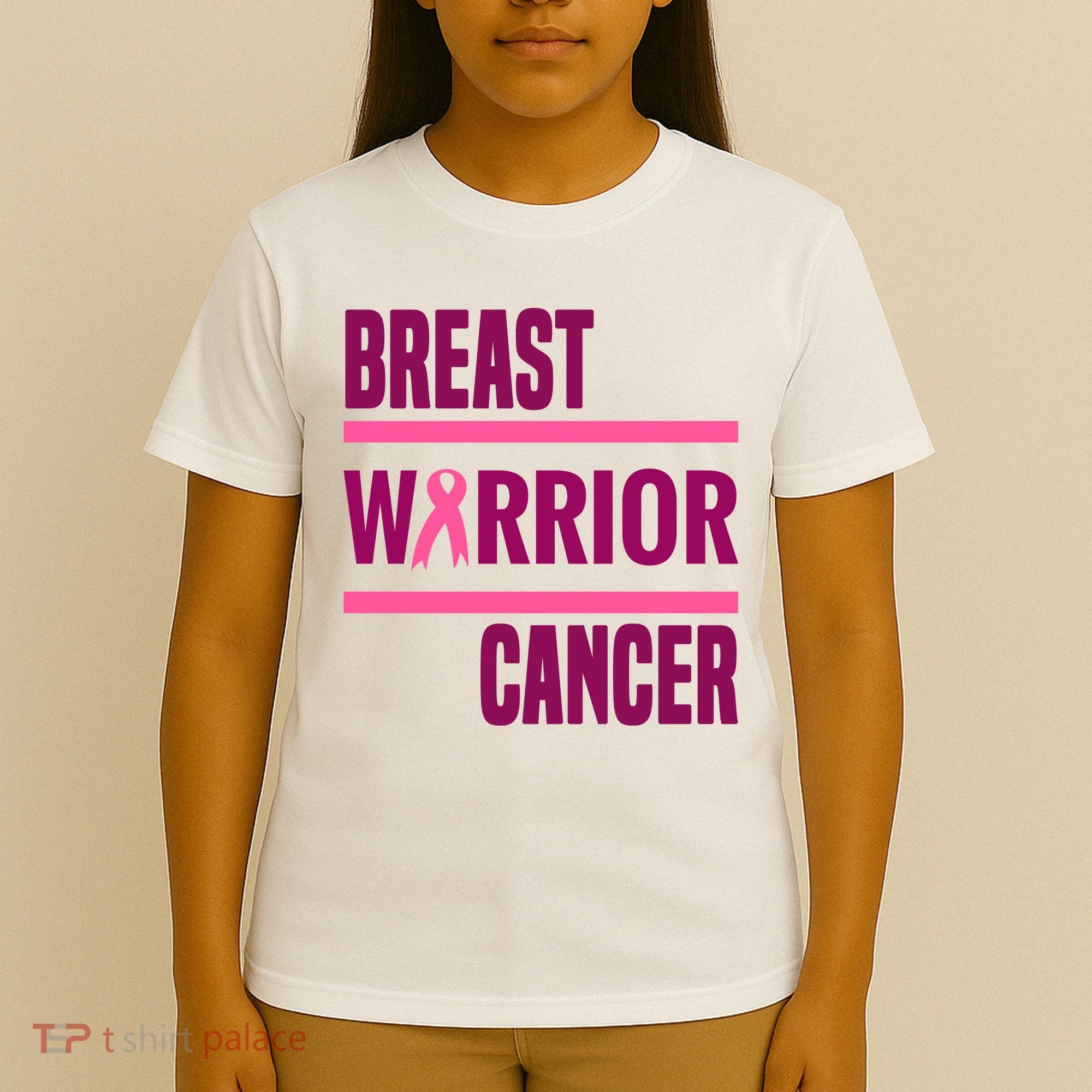 Breast Warrior Cancer Ribbon T-Shirt