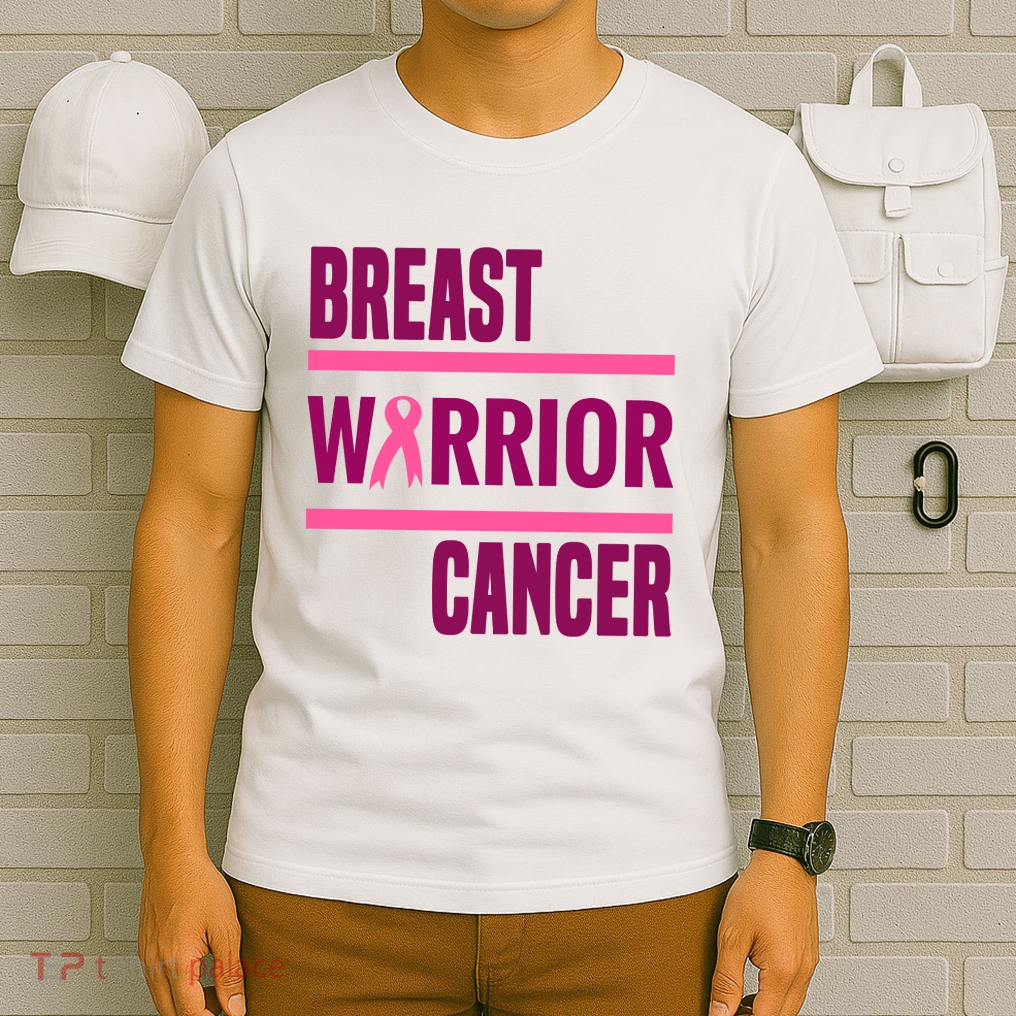 Breast Warrior Cancer Ribbon T-Shirt