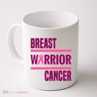 Breast Warrior Cancer Ribbon Coffee Mug thumb 0