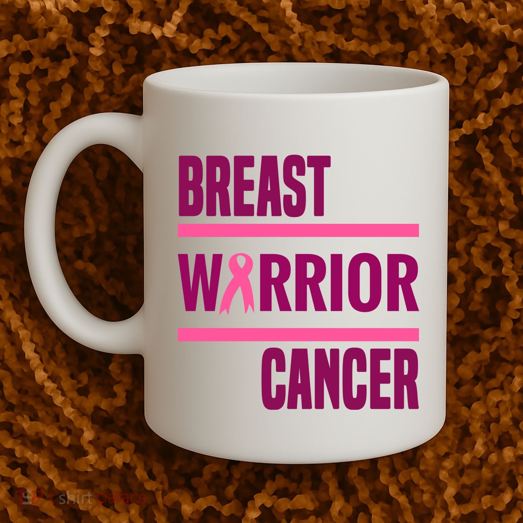 Breast Warrior Cancer Ribbon Coffee Mug
