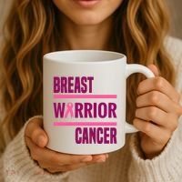 Breast Warrior Cancer Ribbon Coffee Mug thumb 3