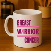 Breast Warrior Cancer Ribbon Coffee Mug thumb 4