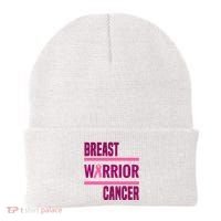 Breast Warrior Cancer Ribbon Beanie thumb 0
