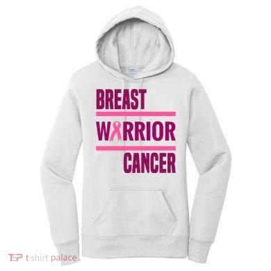 Breast Warrior Cancer Ribbon Women's Hoodie