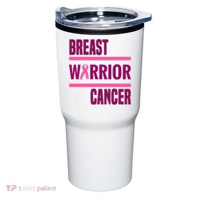 Breast Warrior Cancer Ribbon Tumbler