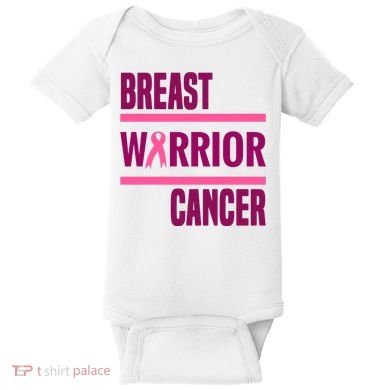 Breast Warrior Cancer Ribbon Baby Bodysuit