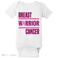 Breast Warrior Cancer Ribbon Baby Bodysuit thumb 0