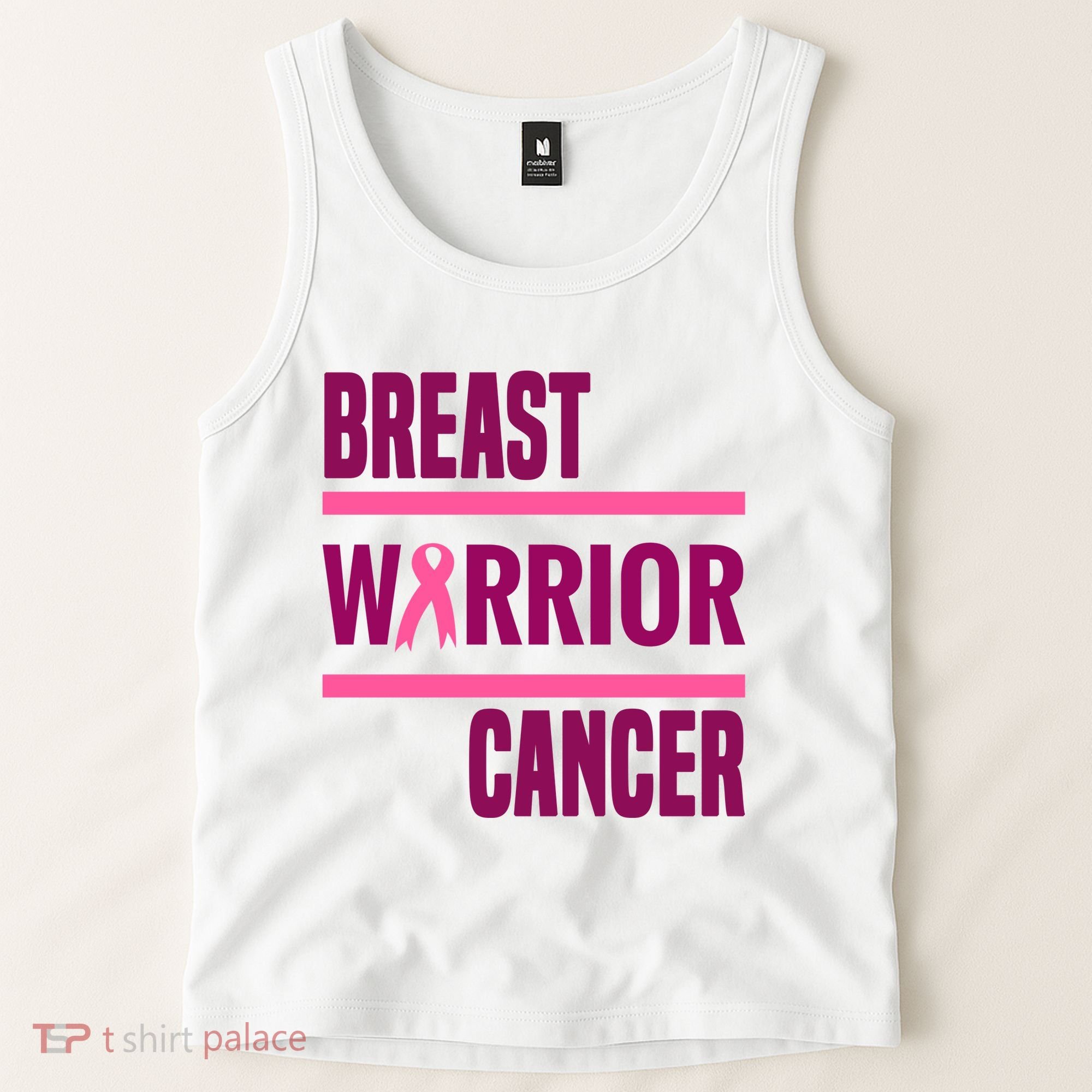 Breast Warrior Cancer Ribbon Tank Top