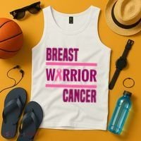 Breast Warrior Cancer Ribbon Tank Top thumb 4