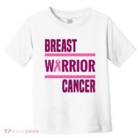 Breast Warrior Cancer Ribbon Toddler T-Shirt thumb 0