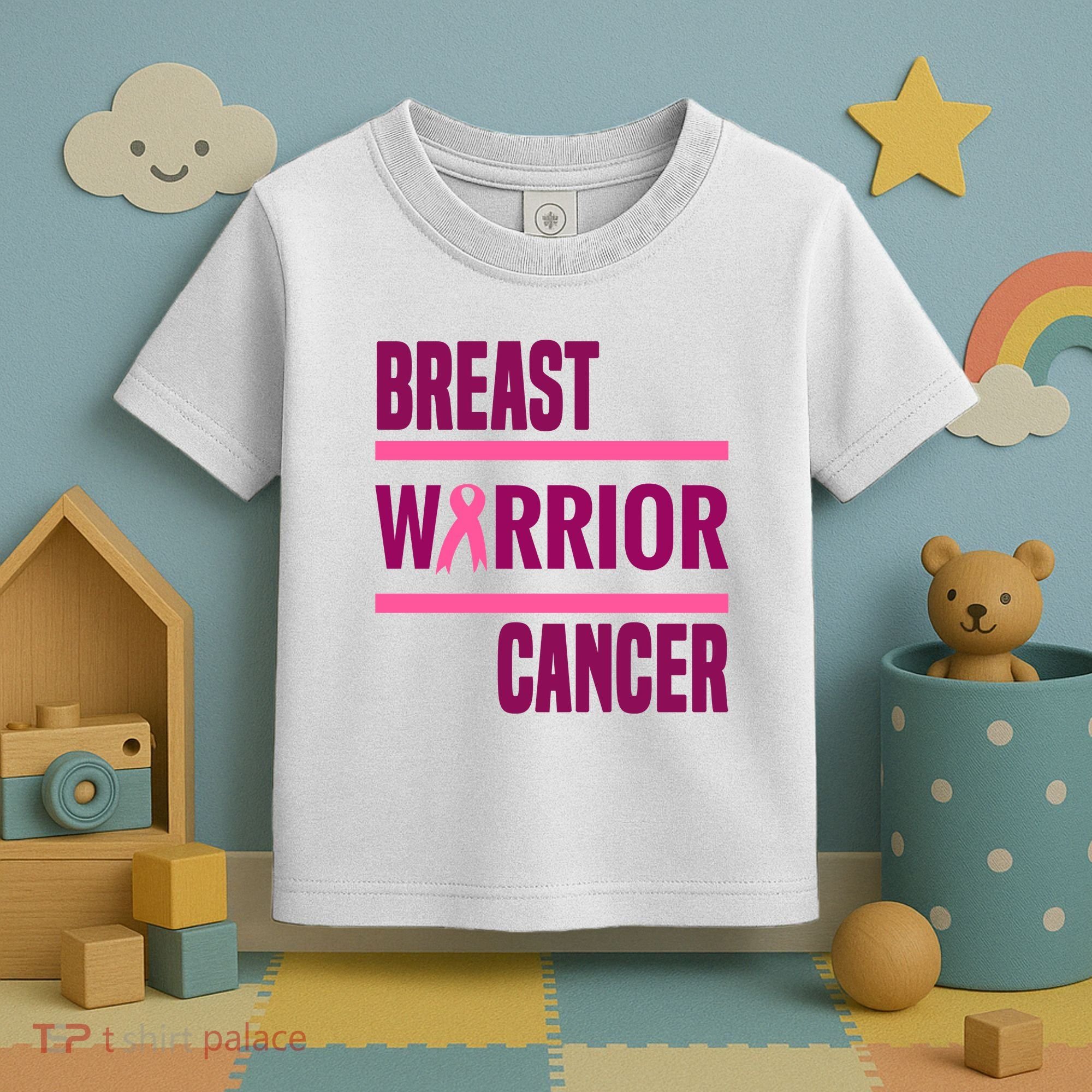 Breast Warrior Cancer Ribbon Toddler T-Shirt