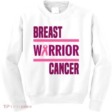 Breast Warrior Cancer Ribbon Kids Sweatshirt