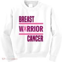 Breast Warrior Cancer Ribbon Kids Sweatshirt thumb 0