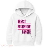 Breast Warrior Cancer Ribbon Kids Hoodie thumb 0