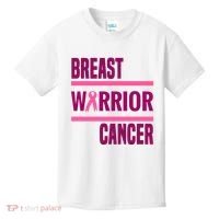 Breast Warrior Cancer Ribbon Kids T-Shirt thumb 0