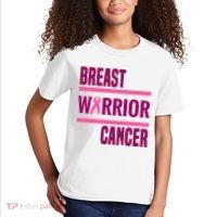 Breast Warrior Cancer Ribbon Kids T-Shirt thumb 2