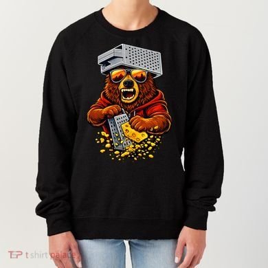 Bear With Cheese Grater Hat And Sunglasses Women's Sweatshirt