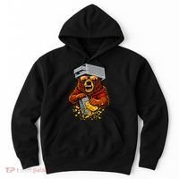 Bear With Cheese Grater Hat And Sunglasses Hoodie thumb 0