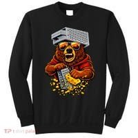 Bear With Cheese Grater Hat And Sunglasses Sweatshirt thumb 0