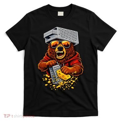 Bear With Cheese Grater Hat And Sunglasses T-Shirt