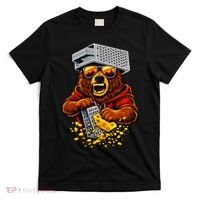 Bear With Cheese Grater Hat And Sunglasses T-Shirt thumb 0