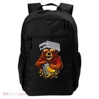 Bear With Cheese Grater Hat And Sunglasses Backpack thumb 0