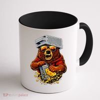 Bear With Cheese Grater Hat And Sunglasses Coffee Mug thumb 1
