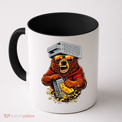 Bear With Cheese Grater Hat And Sunglasses Coffee Mug