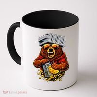 Bear With Cheese Grater Hat And Sunglasses Coffee Mug thumb 0