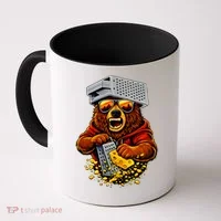 Bear With Cheese Grater Hat And Sunglasses Coffee Mug thumb 0