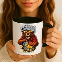 Bear With Cheese Grater Hat And Sunglasses Coffee Mug thumb 3