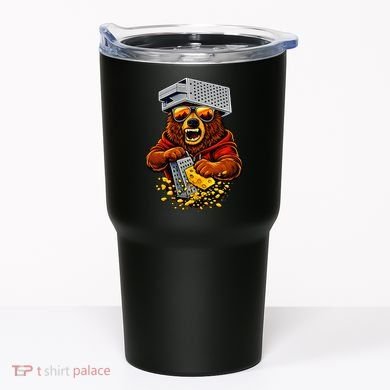 Bear With Cheese Grater Hat And Sunglasses Tumbler