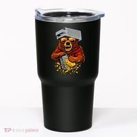 Bear With Cheese Grater Hat And Sunglasses Tumbler thumb 0