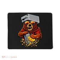Bear With Cheese Grater Hat And Sunglasses Mousepad thumb 0