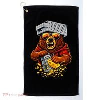 Bear With Cheese Grater Hat And Sunglasses Golf Towel thumb 0
