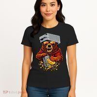 Bear With Cheese Grater Hat And Sunglasses Women's T-Shirt thumb 4