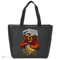 Bear With Cheese Grater Hat And Sunglasses Tote Bag thumb 0