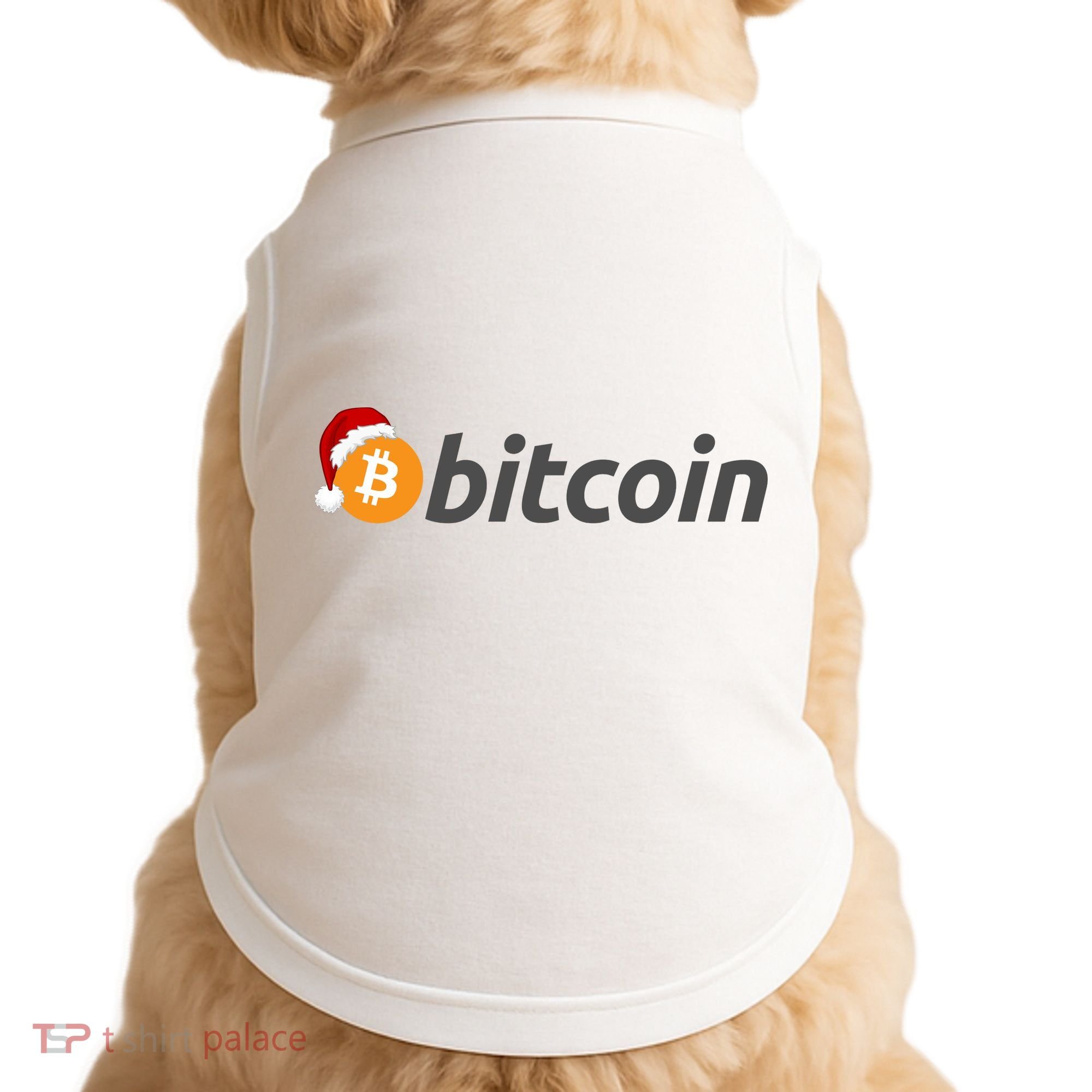 Bitcoin With Christmas Hat Funny Bitcoin With Santa Hat Funny Bitcoin Crypto Doggie Tank