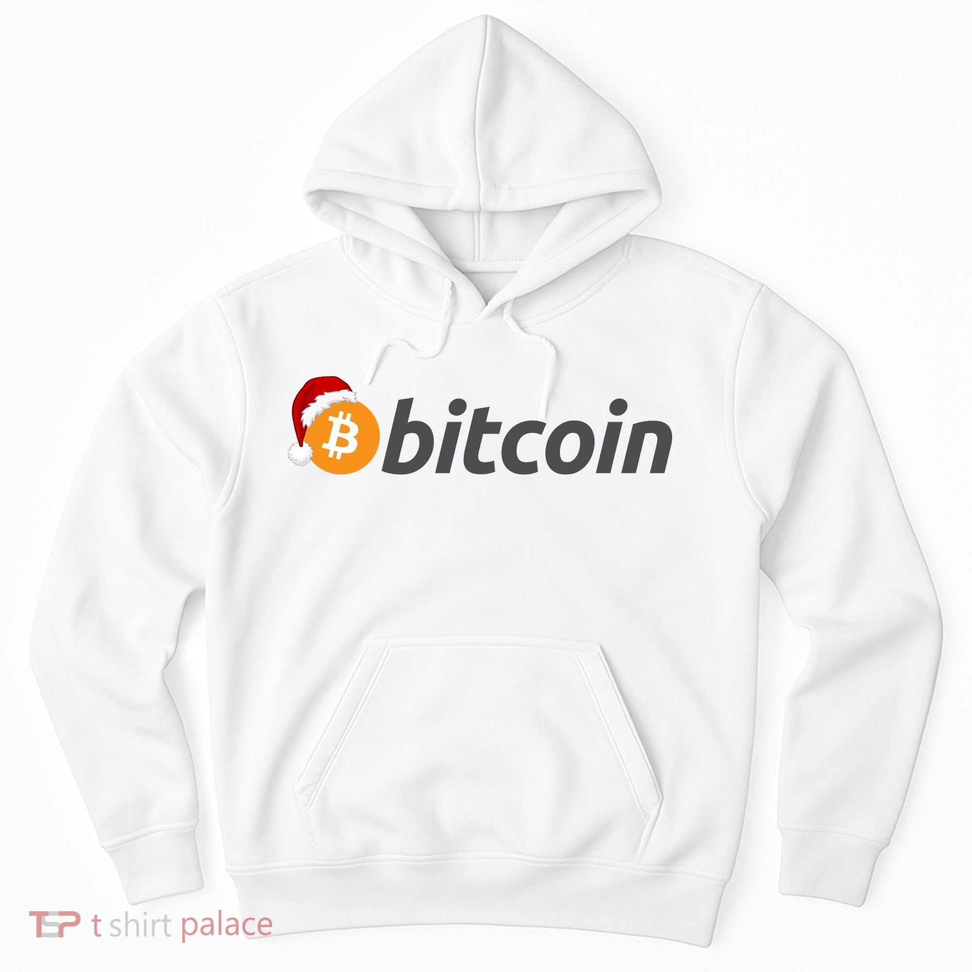 Bitcoin With Christmas Hat Funny Bitcoin With Santa Hat Funny Bitcoin Crypto Hoodie