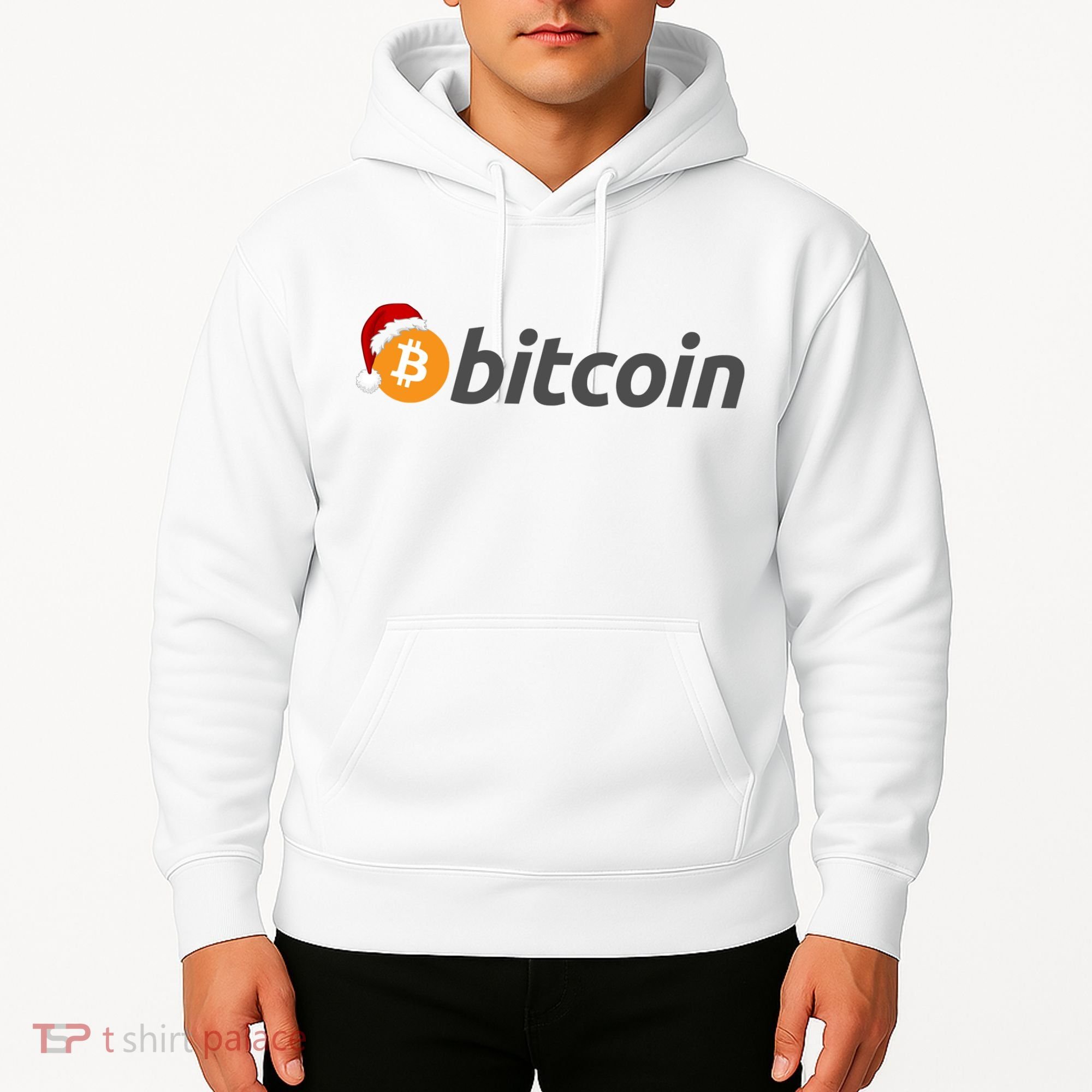 Bitcoin With Christmas Hat Funny Bitcoin With Santa Hat Funny Bitcoin Crypto Hoodie