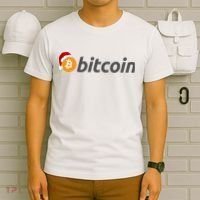 Bitcoin With Christmas Hat Funny Bitcoin With Santa Hat Funny Bitcoin Crypto T-Shirt thumb 6