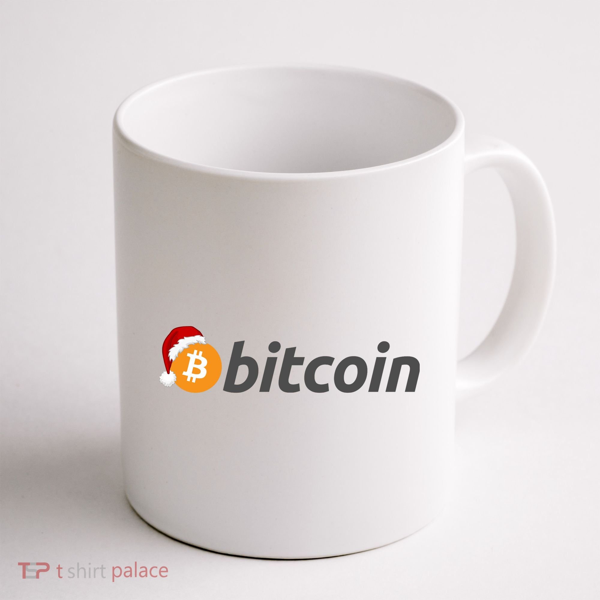 Bitcoin With Christmas Hat Funny Bitcoin With Santa Hat Funny Bitcoin Crypto Coffee Mug