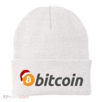 Bitcoin With Christmas Hat Funny Bitcoin With Santa Hat Funny Bitcoin Crypto Beanie thumb 0