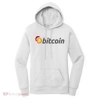 Bitcoin With Christmas Hat Funny Bitcoin With Santa Hat Funny Bitcoin Crypto Women's Hoodie thumb 0