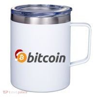 Bitcoin With Christmas Hat Funny Bitcoin With Santa Hat Funny Bitcoin Crypto 12oz Stainless Steel Coffee Mug thumb 0